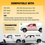 Trucktok 1999-2006 Silverado/Sierra 1500 2500 Extend Cab All-Weather TPE Floor Mats TruckTok