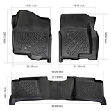 Trucktok 1999-2006 Silverado/Sierra 1500 2500 3500 Crew Cab All-Weather TPE Floor Mats TruckTok