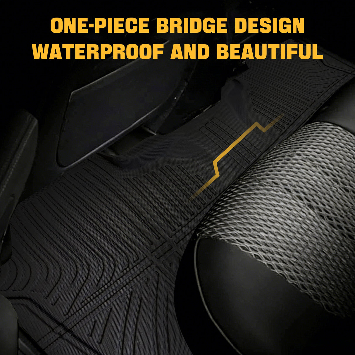 Trucktok Silverado Sierra 2019-2025 1500 & 2020-2025 2500HD 3500HD Crew Cab All-Weather TPE Floor Mats TruckTok