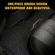 Trucktok Silverado Sierra 2019-2025 1500 & 2020-2025 2500HD 3500HD Crew Cab All-Weather TPE Floor Mats TruckTok