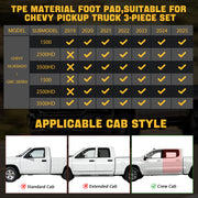 Trucktok Silverado Sierra 2019-2025 1500 & 2020-2025 2500HD 3500HD Crew Cab All-Weather TPE Floor Mats TruckTok