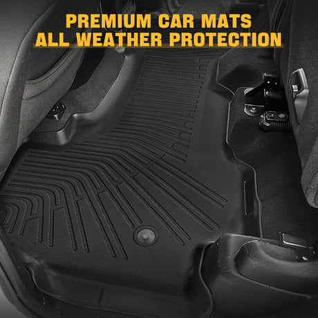 Trucktok 2019-2024 Dodge Ram 1500 Quad Cab All-Weather TPE Floor Mats TruckTok