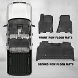 Trucktok 2025-2026 Dodge Ram 1500 Crew Cab with Storage All-Weather TPE Floor Mats TruckTok