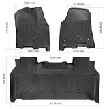 Trucktok 2025-2026 Dodge Ram 1500 Crew Cab with Storage All-Weather TPE Floor Mats TruckTok