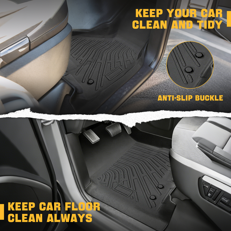 Trucktok 2010-2018 Dodge Ram 2500 3500 Mega Cab All-Weather TPE Floor Mats TruckTok