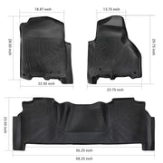 Trucktok 2010-2018 Dodge Ram 2500 3500 Mega Cab All-Weather TPE Floor Mats TruckTok