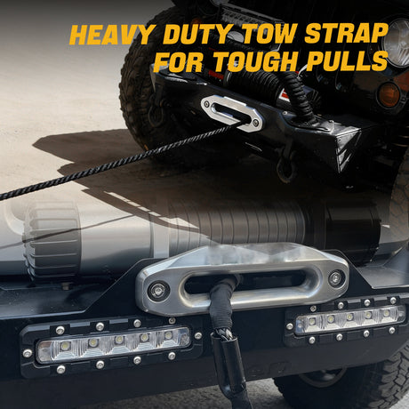 Trucktok 1/4" x 50ft Synthetic Winch Rope 7,400 lbs Breaking Strength TruckTok