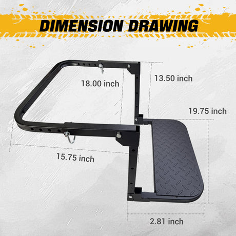 Trucktok Universal Truck Tire Step Adjustable Folding Wheel Access TruckTok