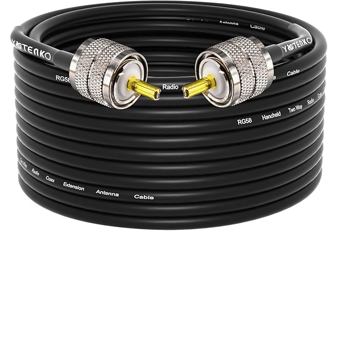 YOTENKO RG58 Coaxial Cable 49.2ft TekShack