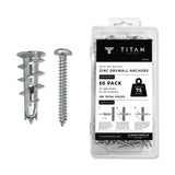 Self-Drilling Zinc Drywall Anchors with #8 Screws