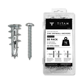 Self-Drilling Zinc Drywall Anchors with #8 Screws