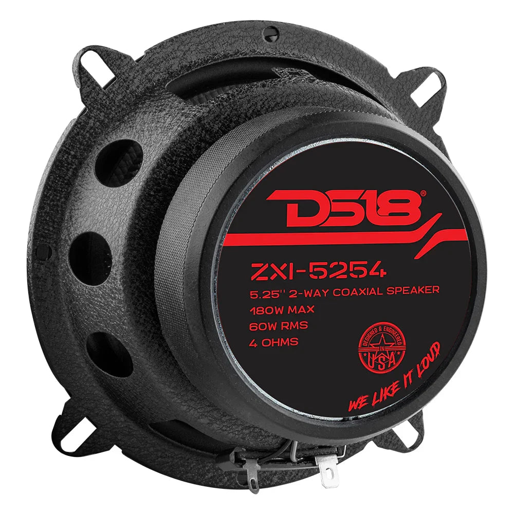 DS18 ZXI-5254 5.25" 2-Way Coaxial Speakers w/ Kevlar Cone (Pair) DS18