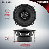 ZXI 5.25" 2-Way Coaxial Speakers with Kevlar Cone | 60 Watts RMS 4-Ohm
