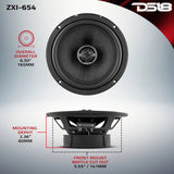DS18 ZXI-654 6.5" 2-Way Coaxial Speakers w/ Kevlar Cone (Pair) DS18