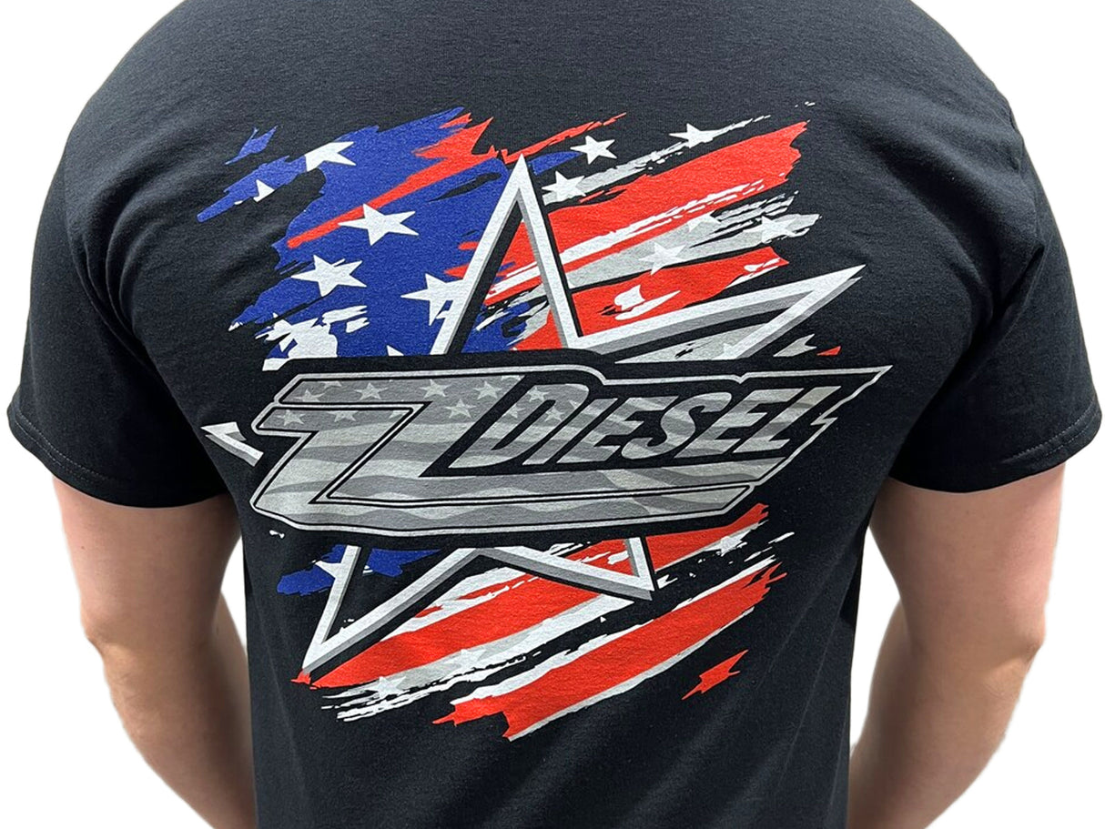 ZZ Diesel, American Flag, T-Shirt ZZ Diesel