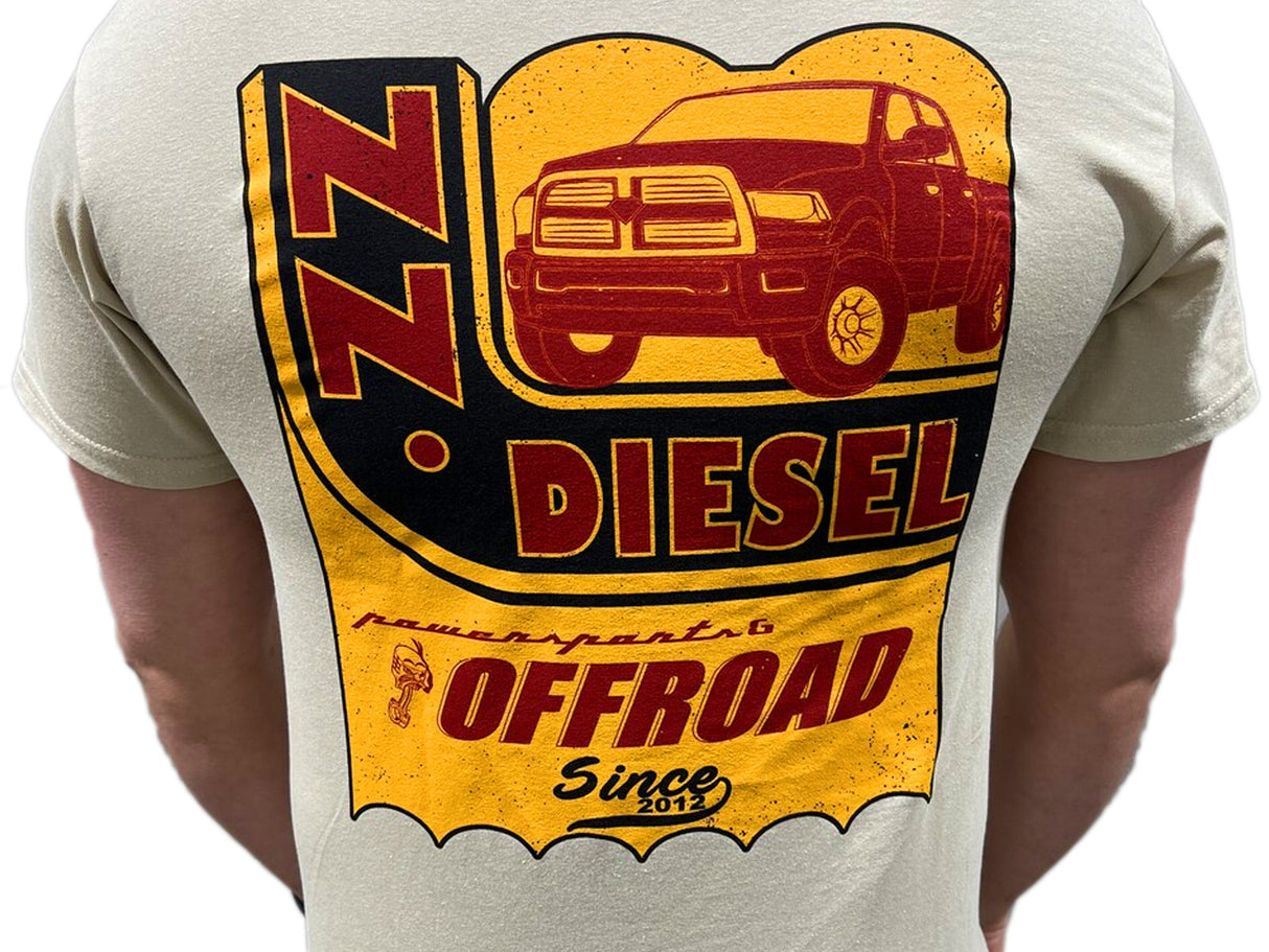 ZZ Diesel, Retro RAM, Sand Color, T-Shirt ZZ Diesel