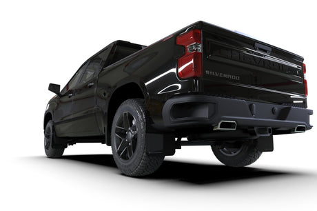 Rally Armor 19-26 Gen 4 Chevy Silverado 1500 Black UR Mud Flap Metallic Red Logo