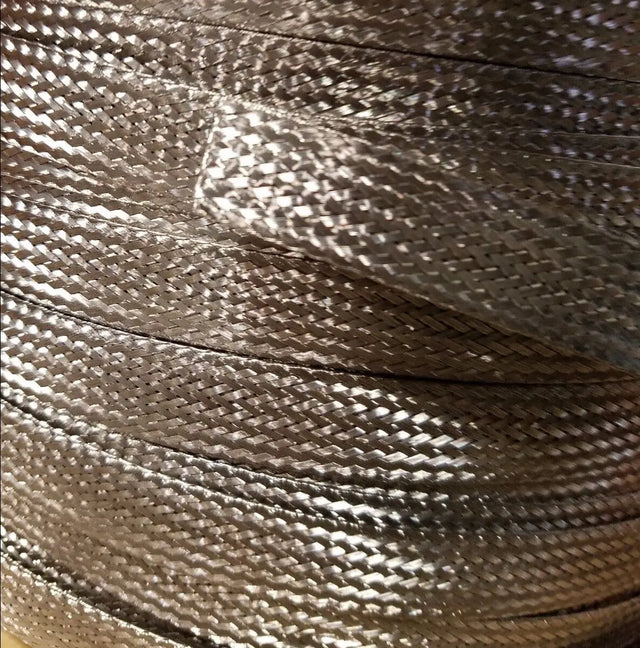 Stainless Steel FLAT Braid Sleeving 304 - 5/8" - length 5 ft USA MADE AC/DCWIREANDSUPPLY