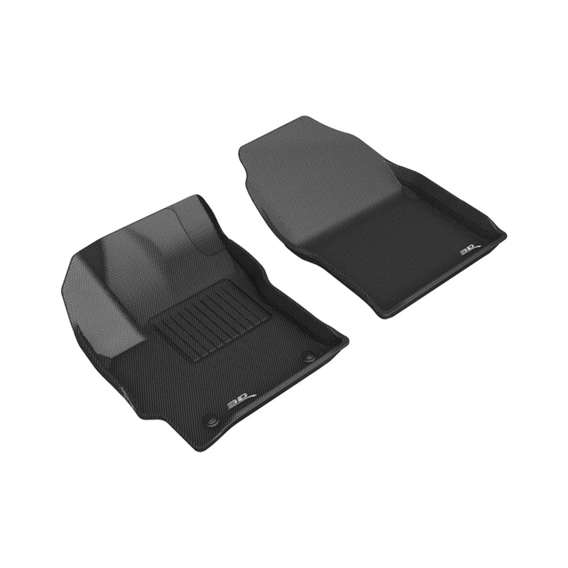 3D MAXpider 22-23 Toyota Corolla Cross FWD Kagu Black Floor Mats - Row 1