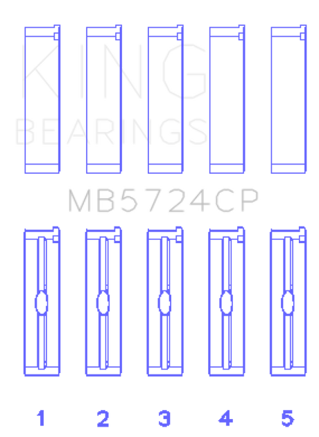 King Engine Bearings General Motors Duramax Diesel (Size +0.25mm) Main Bearing Set