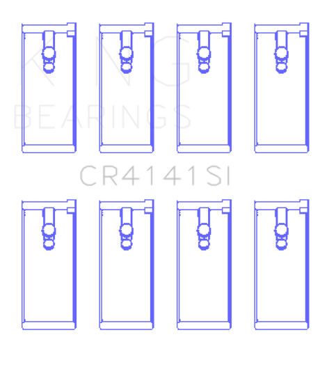 King Engine Bearings Isuzu 4Zb1/4Zd1/G130/G161/G201 (Size +0.25mm) Connecting Rod Bearing Set