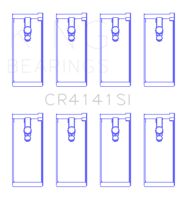 King Engine Bearings Isuzu 4Zb1/4Zd1/G130/G161/G201 (Size +0.50mm) Connecting Rod Bearing Set