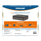 Intellinet® 60W 8-Port Gigabit Ethernet PoE+ Switch TekShack