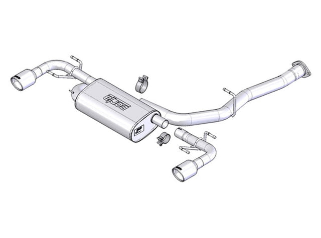 Borla 19-25 Toyota RAV4 (excl. Hybrid) 2.25 S-Type Cat Back Exhaust - Black Chrome Borla