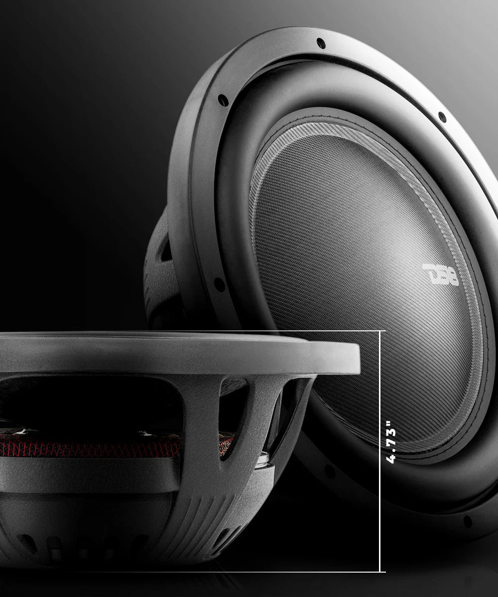DS18 IXS Shallow-Mount 12" Fiber Glass Subwoofer 800 Watts Rms DVC 4-Ohm