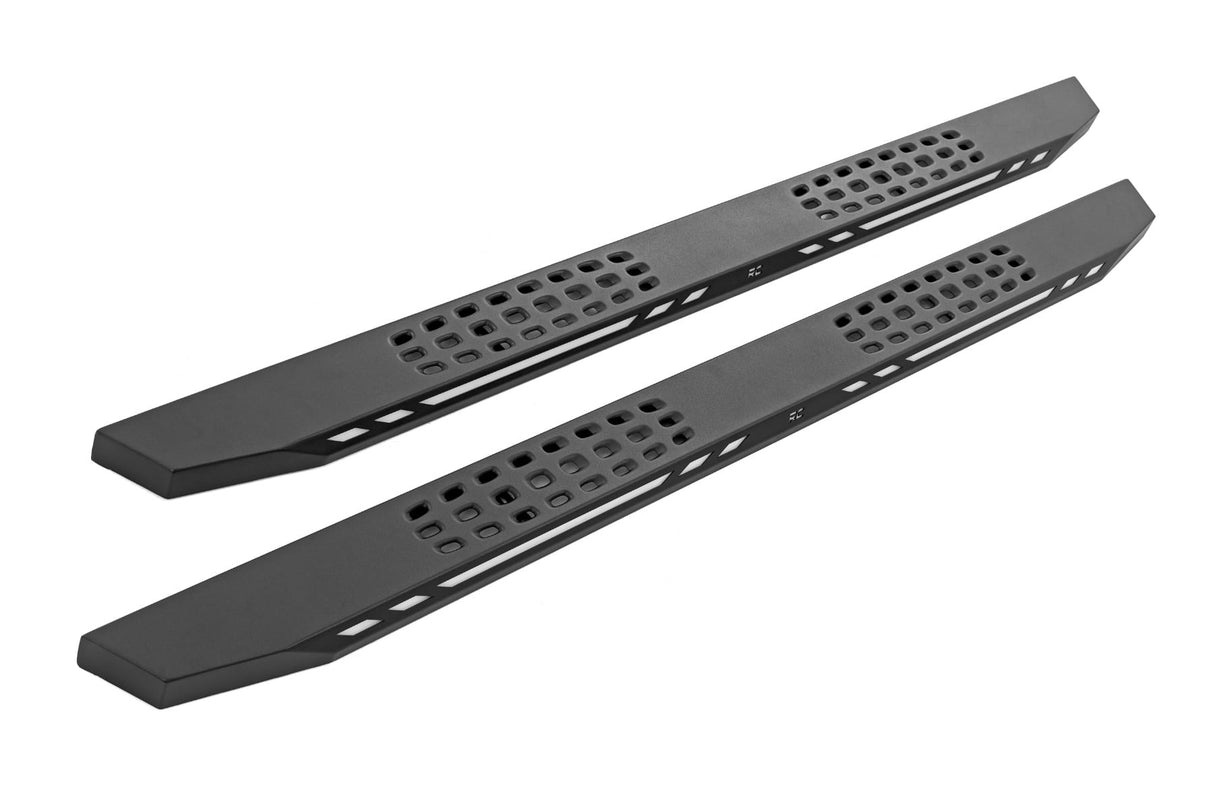 Rough Country AC2 Running Boards Amber/White for 2022-2026 Toyota Tundra CrewMax