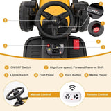 Adjustable Arm Kids Ride-On Excavator with Bucket - 12V Battery Powered Outdoor Toy for Toddlers
