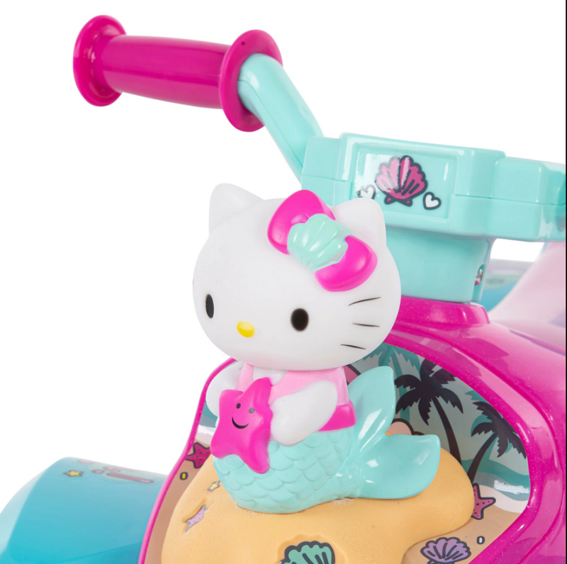 Adorable Pink Hello Kitty 4 Wheeler Electric Ride-On Car with Bubble Blowing Feature for Girls