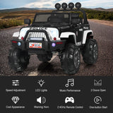 Adventure-Ready 12V Kids Ride On Truck with RC Control, Spring Suspension, Lights, Music, and Trunk