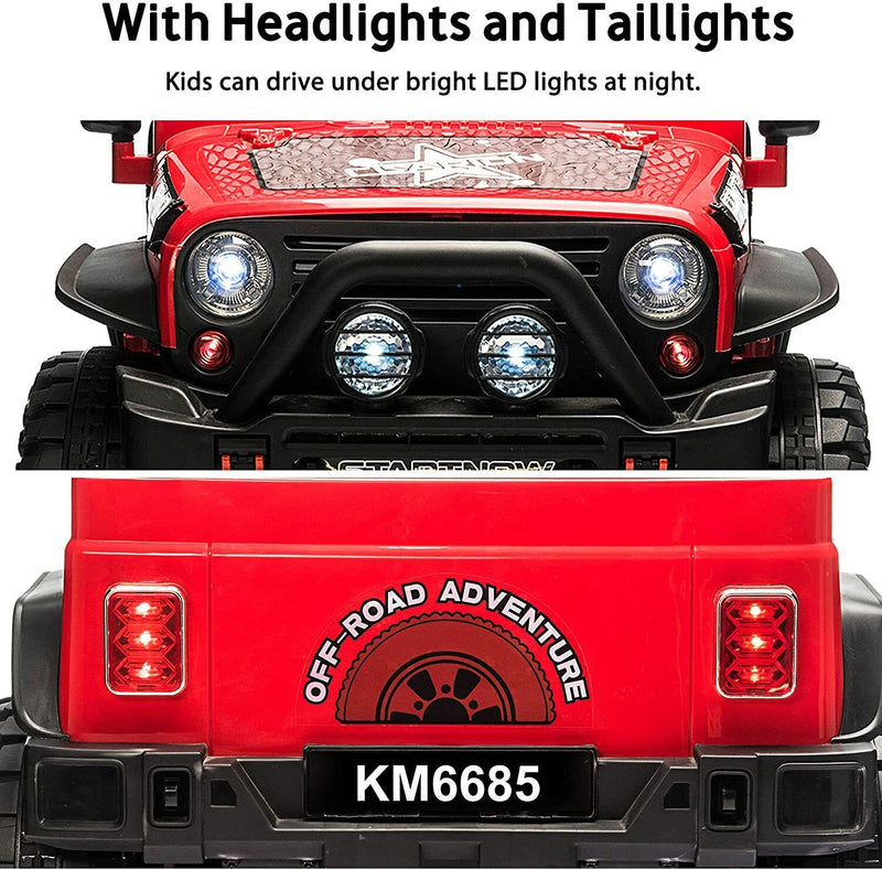 Adventure-Ready 2 Seater Electric Ride-On Jeep for Kids with Remote Control