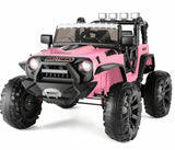 Electric Ride-On Jeep for Kids with Remote Control, 3 Speeds, and LED Lights - 24V/12V