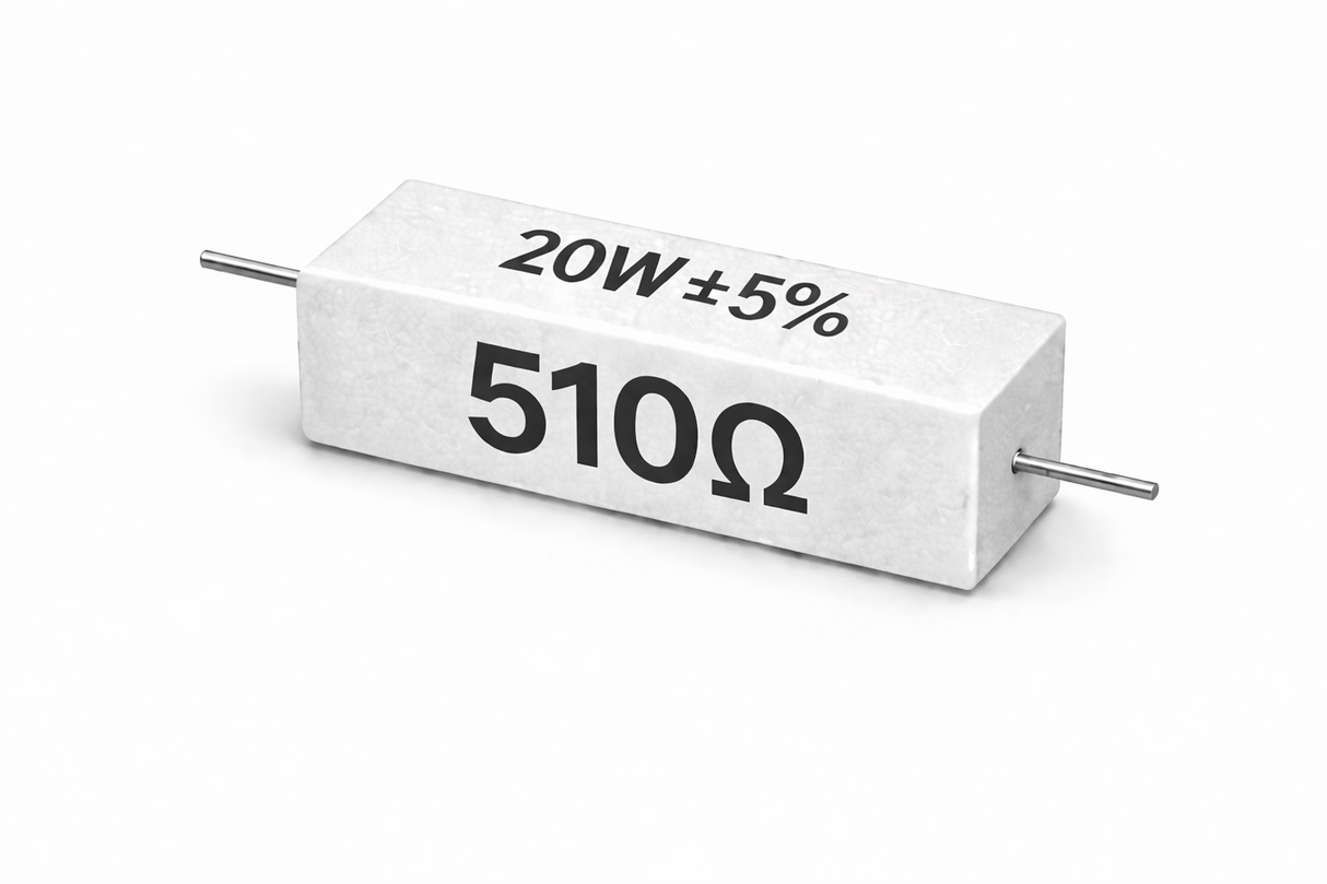 PANMILED 20W Cement Resistor, ±5% Ceramic Wirewound Power Resistor (15Ω–750Ω) High Watt Fixed Resistor TekShack
