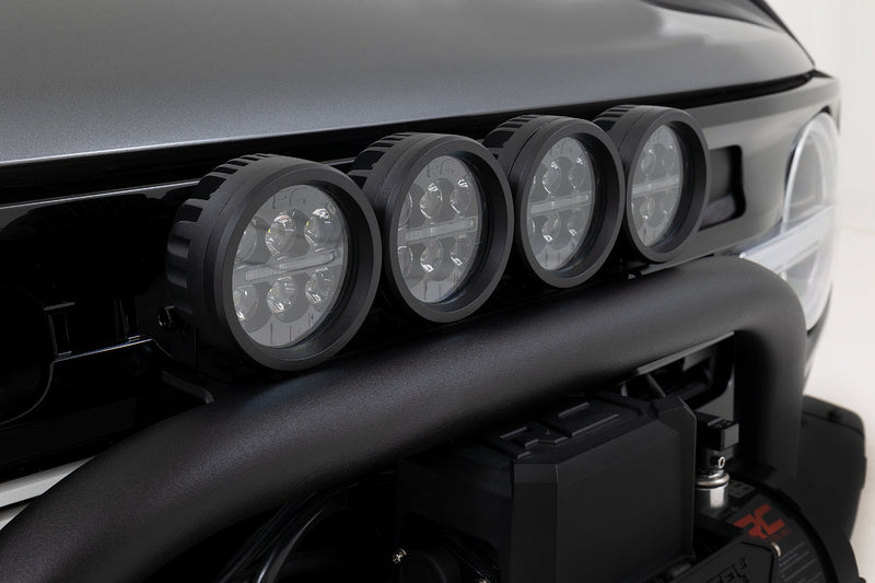 Safari Bar | 3.5" Round LED (Quad) | Black | Amber DRL | OE Modular Steel | Ford Bronco (21-24)