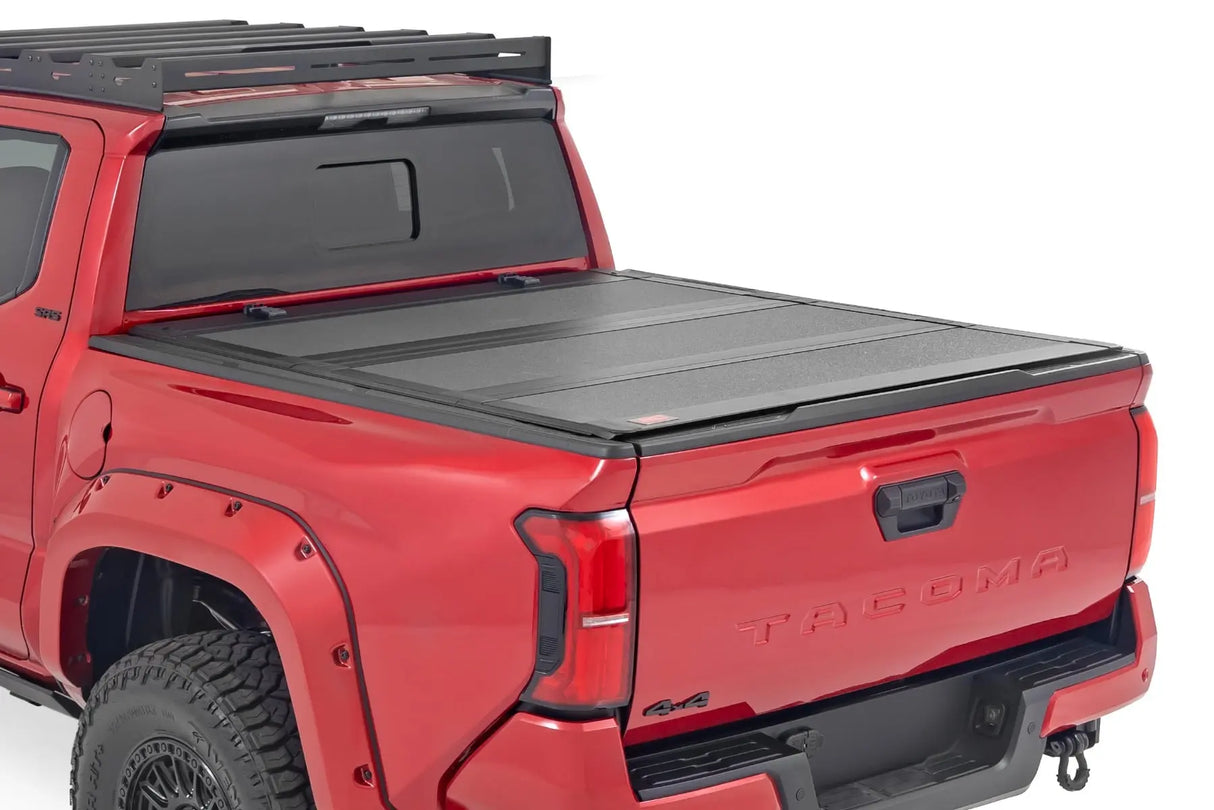 Rough Country Hard Tri-Fold Flip Up Bed Cover Toyota Tacoma 2WD/4WD 2024-2026 49415551-config