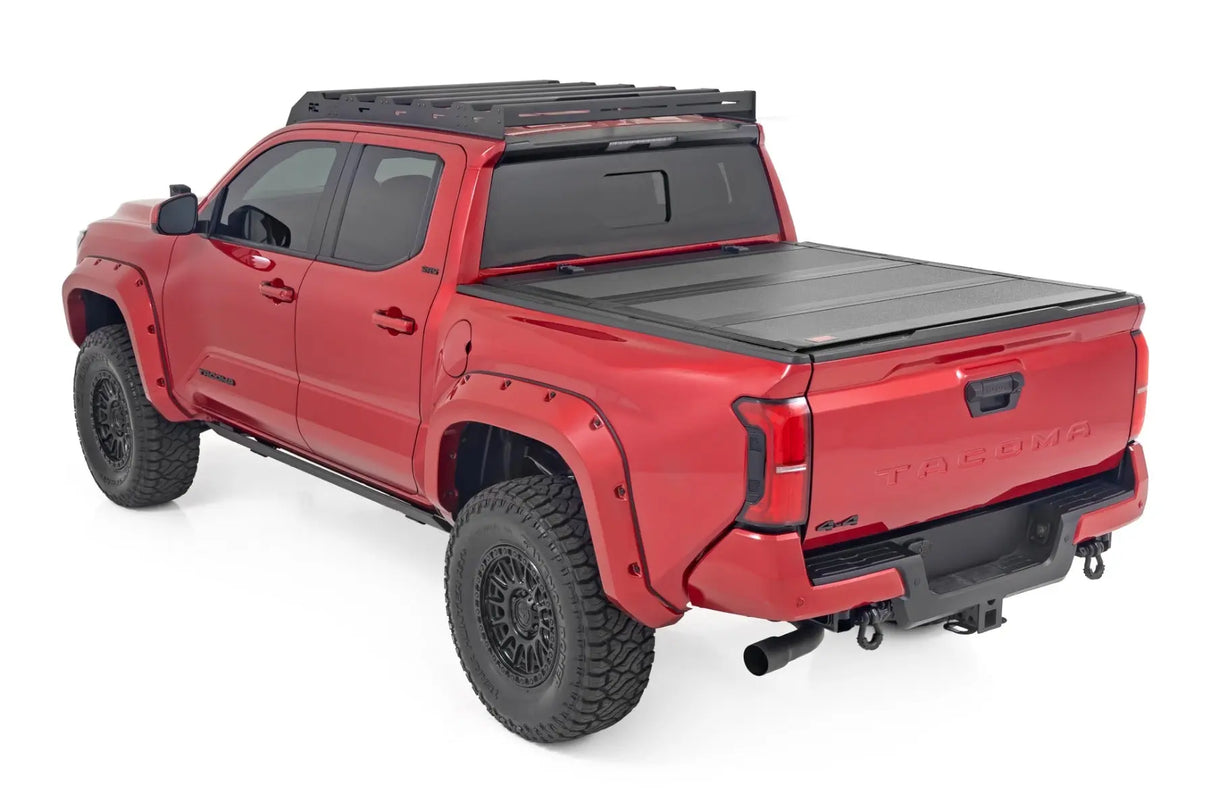 Rough Country Hard Tri-Fold Flip Up Bed Cover Toyota Tacoma 2WD/4WD 2024-2026 49415551-config