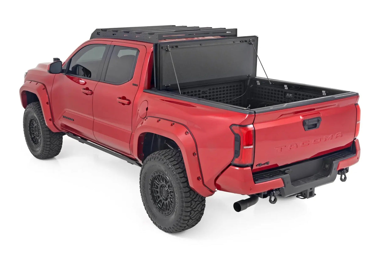 Rough Country Hard Tri-Fold Flip Up Bed Cover Toyota Tacoma 2WD/4WD 2024-2026 49415551-config