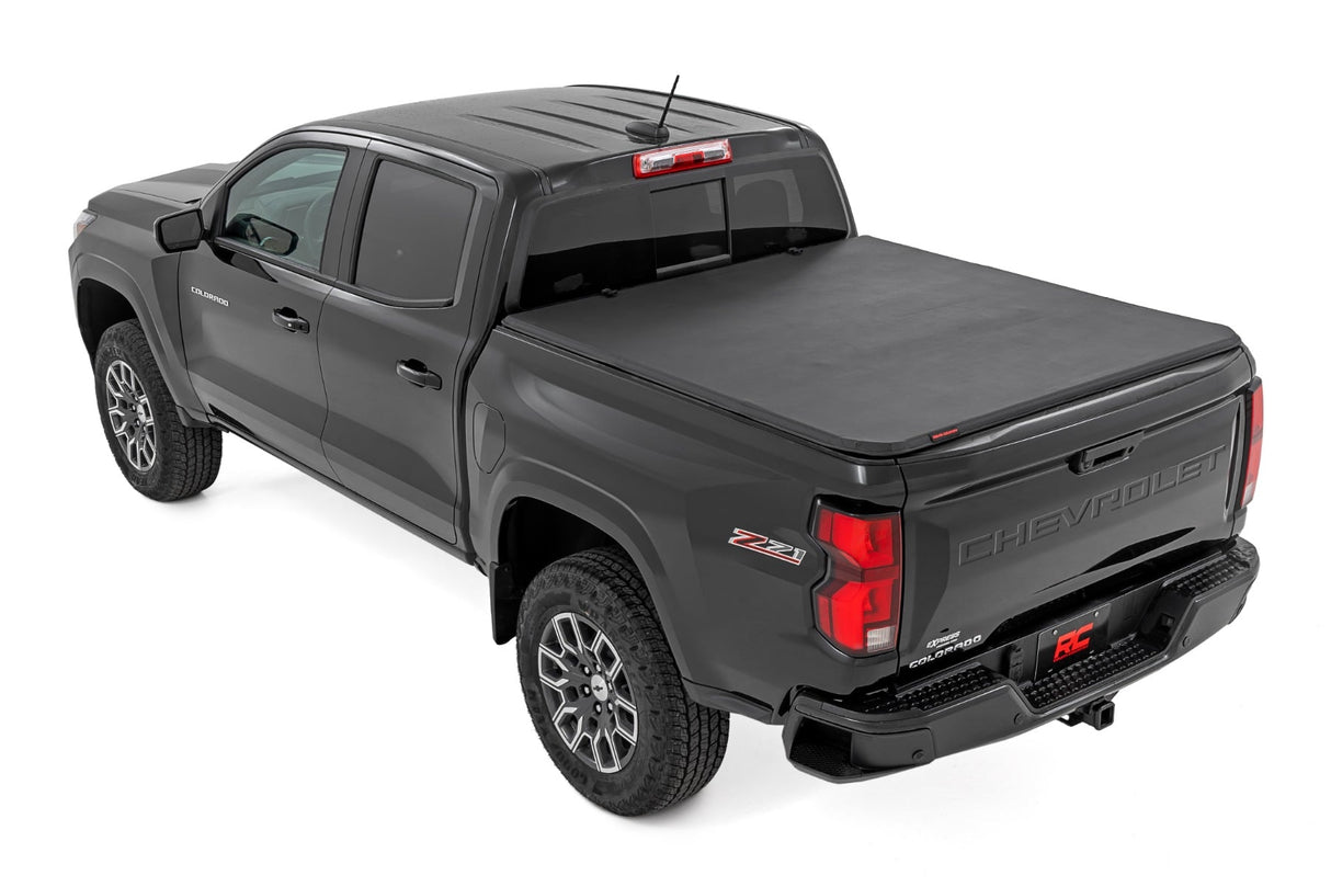 Rough Country Soft Tri-Fold Tonneau Cover 5ft Bed Chevy GMC