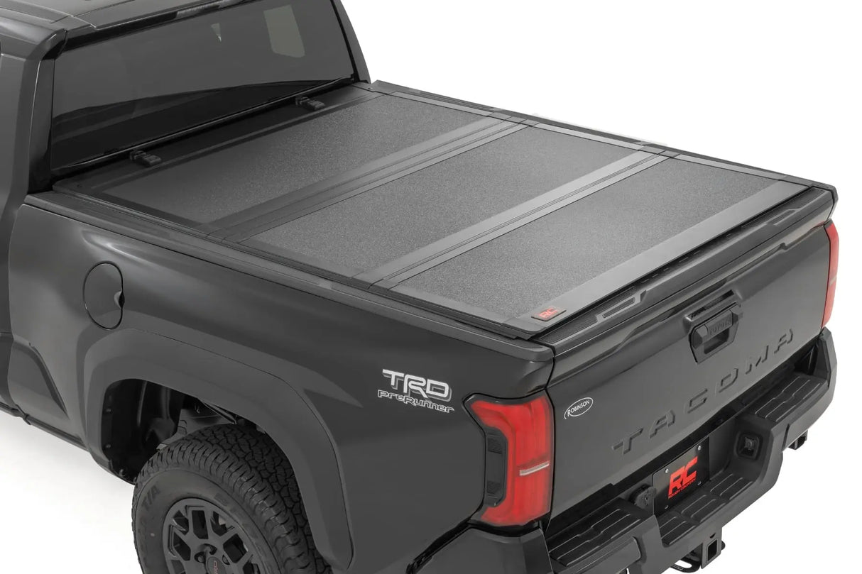 Rough Country Hard Tri-Fold Flip Up Bed Cover Toyota Tacoma 2WD/4WD 2024-2026 49415551-config