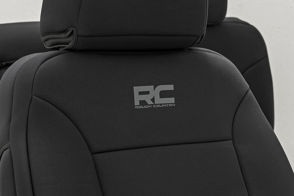 Rough Country Neoprene Seat Covers for Chevy/GMC 2500HD/3500HD 2014-2026