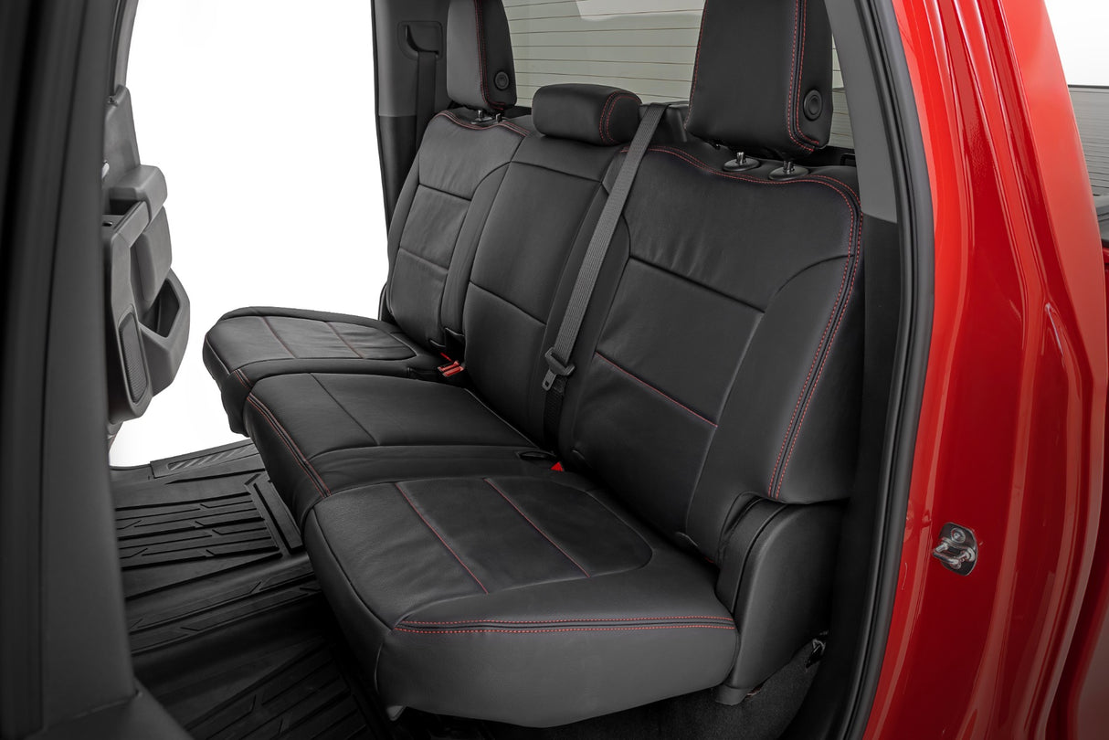 Rough Country Leather Seat Covers for Chevy Silverado Sierra 1500