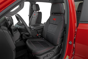 Rough Country Leather Seat Covers for Chevy Silverado Sierra 1500
