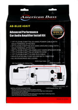 American Bass 4 Gauge Complete CCA (Copper Clad Aluminum) Amplifier Wiring Kit - Car Audio Amp Install Kit with Power, Ground & RCA Cables