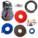 American Bass 4 Gauge Complete CCA (Copper Clad Aluminum) Amplifier Wiring Kit - Car Audio Amp Install Kit with Power, Ground & RCA Cables