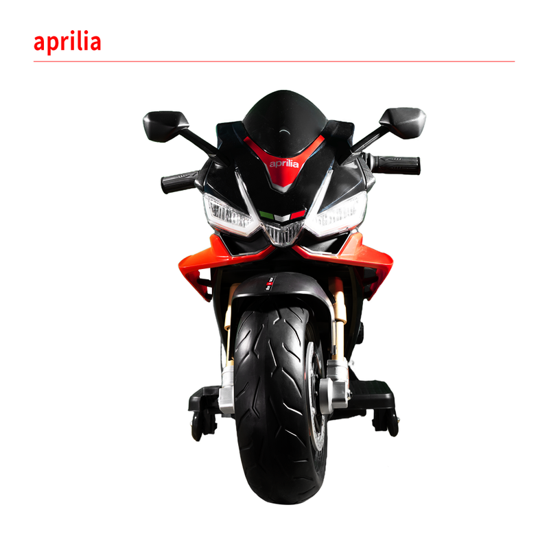 Aprilia 12V Electric Motorcycle for Kids - 2 Wheels, Ages 3-10