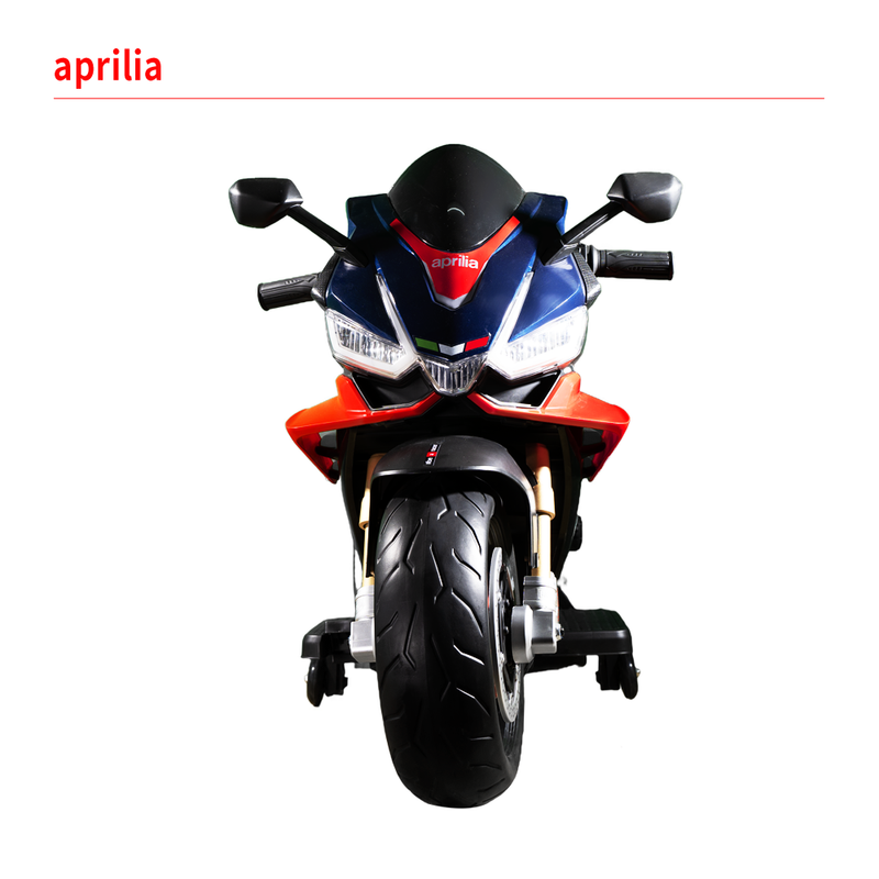 Aprilia 12V Electric Motorcycle for Kids - 2 Wheels, Ages 3-10