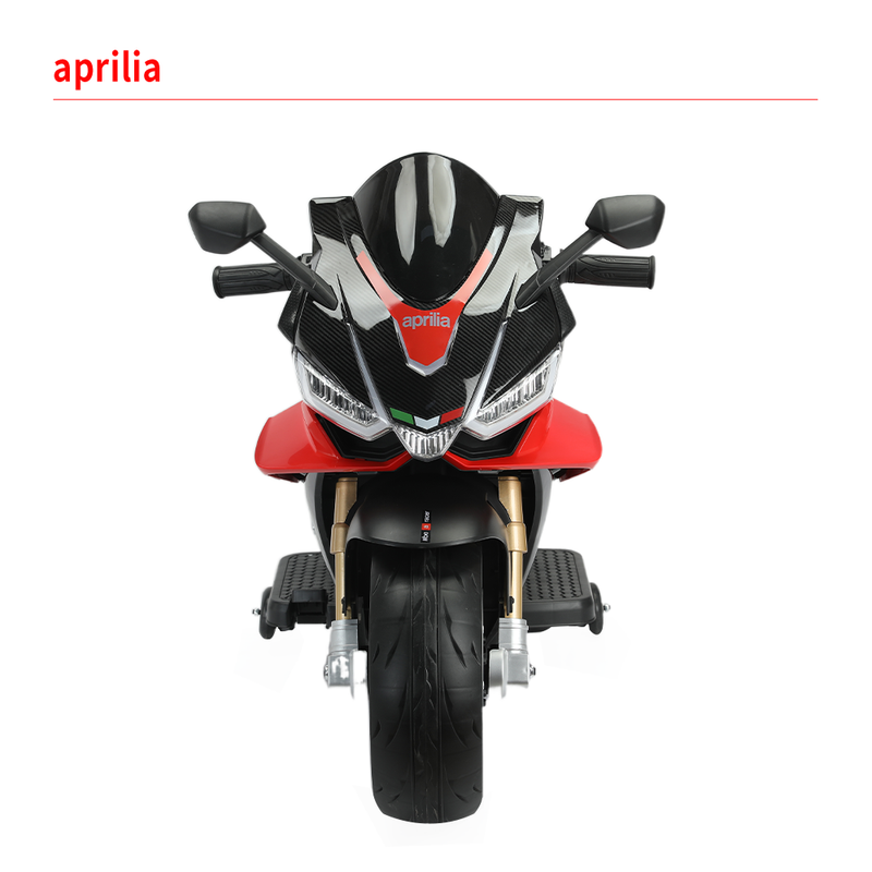 Aprilia 12V Electric Motorcycle for Kids - 2 Wheels, Ages 3-10